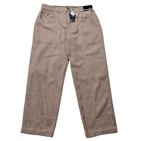 J Ferrar Jason Bolden Brown Plaid Casual Back-Elastic Pants, Mens XL - NWT - Picture 1 of 9